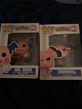 Funko Pink Mr. Mime & Snubbull Pokémon Pop! Vinyl Duo